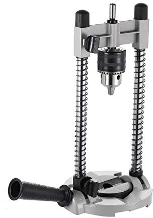 TOPWAY Bohrständer Mobiler Mehrwinkel-Bohrführungsaufsatz Bohrständerhalter mit 13mm Bohrfutter für 1/2 und 3/8 elektrischen Bohrmaschinen 105414
