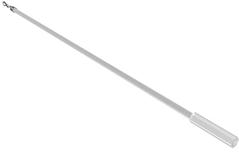 INTERDECO Schleuderstab und Gardinenstab mit Griff, aus Kunststoff, Transparent Glasklar, zum Schieben und Ziehen von Gardinen, Schiebegardinen und Flächenvorhängen, Typ 5101002, 100 cm