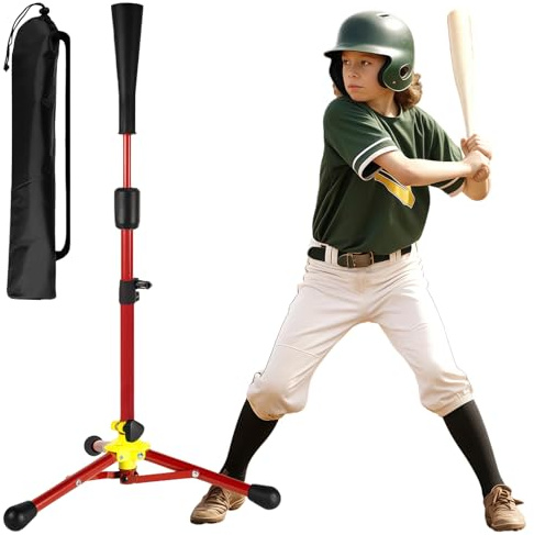 Kensbro Höhenverstellbares Baseball Schlag T-Stück, Baseball Batting Tee für Schlagübungen, Sports Baseball-Trainingsausrüstung für Training mit Teeball und Softball Tee, Teenager Schlagtraining