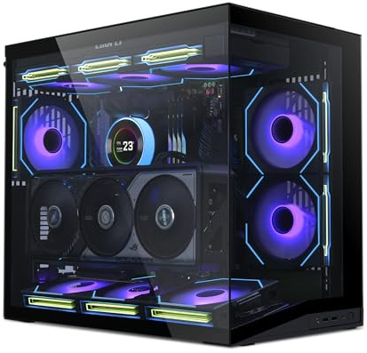 Lian Li O11 Dynamic Mini V2 PC-Gehäuse Schwarz | Kompakter ATX Midi-Tower mit Zwei-Kammer-Design, Tempered Glass und modularem Aufbau