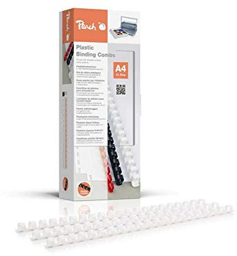 Peach Plastikbinderücken A4-10mm - 65 Blatt - 100 Stück - weiß - PB410-01
