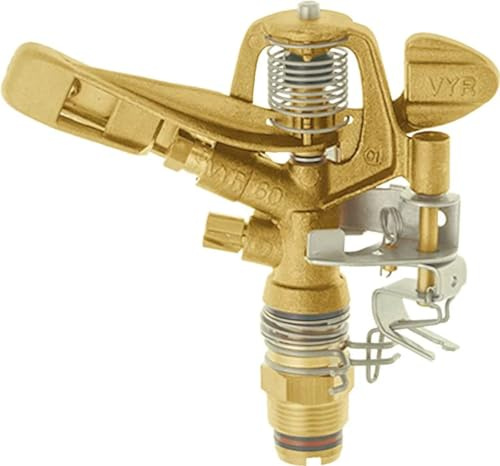Geka 604424SB Kreis-Regner V60 16 m G 3/4 Zoll MS 4.4 x 2.4 mm, Silber/Gold, 18 x 8 x 13 cm
