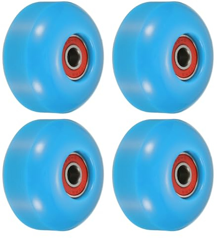PATIKIL 4 Stück Skateboard Rollen 52mm mit Lager ABEC-9 Straße Wheels Räder für Skateboards Cruiser Räder Mini-Board Ersatz 95A Blau Rot