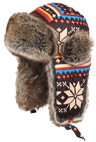 Insun Wintermütze Fliegermütze Gestrickt Pilotenmütze Uschanka Russenmütze Ohrenschützer für Erwachsene und Kinder Mehrfarbig 3 XXL Hut Umfang 60cm