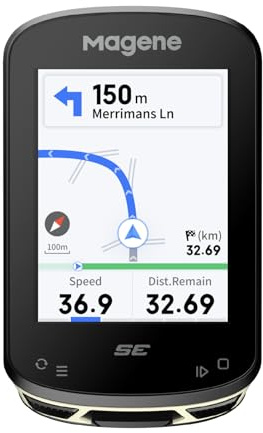 Magene C506SE GPS Kabellos Fahrradcomputer, Streckennavigation, 2,4-Zoll-wasserdichte-Farbbildschirm, WiFi&Bluetooth, Benutzerdefinierte Daten, 11 Sprachen