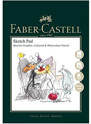 Faber-Castell Art & Graphic Skizzenblock, A3 160 g / m2 Block mit 40 Blatt