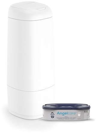 Angelcare Original Dress-Up XL Windeleimer, 5 x weniger Folienverbrauch, Umweltfreundlicheres System mit 1 Nachfüllkassette