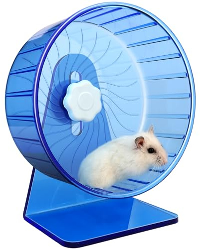 Hamsterrad,Silent Laufräder Hamster Rad,Silent Wheel,Super Silent Hamsters Übungsräder,Einstellbarer Stand Hamster Übungsräder,Ruhiges Rattenrad (Φ 14cm, Blau)