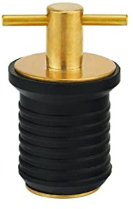 Boot Ablassschraube, Ablassschraube T-Griff Boot Ablassstopfen Einstellerbar Lenzstopfen Ablassschraube Gummi und Kupfer Marine Livewell Boat Drain Plug Bootsablauflöcher für 23MM-25MM Loch, Gelb