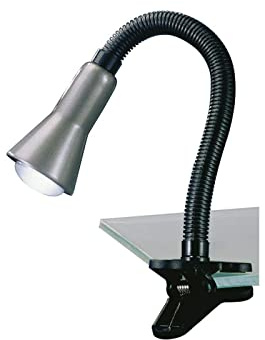 Trio Leuchten Klemmleuchte Felxo 5028010-47, Metall/Kunststoff schwarz/stahlfarbig, exkl. 1x E14, Lesarm flexibel