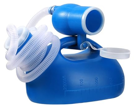 Urinflaschen für Männer tragbar, Blau, 2000 ml | 1,6 m Schlauch,2000 ml