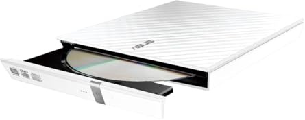 ASUS SDRW-08D2S-U Lite externer Slim DVD Brenner (8X DVD±R, 6X DVD±R DL, 5X DVD-RAM, USB 2.0) inkl. Cyberlink Power2Go, weiß