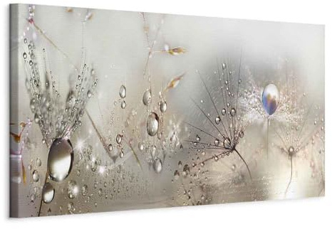 murando - Akustikbild Blumen Natur Grau, 150x50 cm, 1-teilig, Schallschutz | Verbessert Raumakustik, reduziert Hall, ideal fürs Büro oder Wohnzimmer, hochwertige Verarbeitung, schnelle Montage, stilvoll