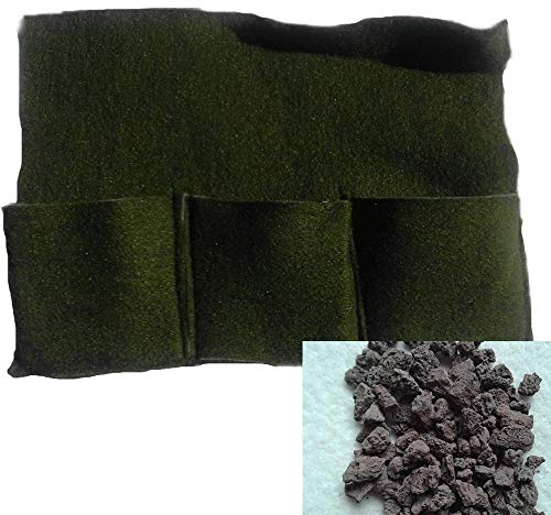 Teichbauzentrum Sankt Julian Pflanztasche 3er Mini incl Füllung Lava 4,8 Kg 2-8 mm Körnung Randgestaltung Teich Pflanzen
