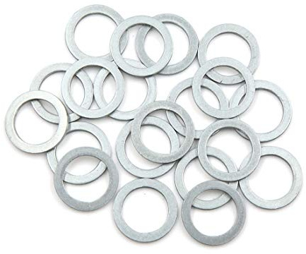 sourcing map 20 stücke Motoröl Quetschscheiben Ablassschraube Dichtungen 16mm ID. 22mm Außendurchmesser. Aluminiumlegierung für Auto