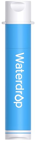Waterdrop Wasserfilter Strohhalm, Wasserreiniger Survival für Camping, Reisen, Rucksackreisen und Notfallvorsorge, Wasserfiltersystem Survival, 1 Packung mit 1 Wasserbeutel
