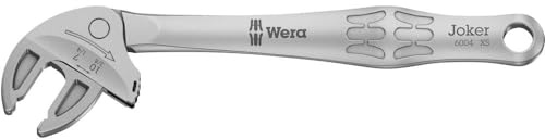 Wera 05020099001 6004 Joker XS Selbstjustierender Maulschlüssel, 7-10 mm (1/4-3/8) Silber