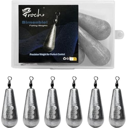 Birnenförmige Angelblei Set – 25g bis 120g Birnenblei Sets | Hochdichtes Metall, Rostbeständig & Glatte Oberfläche | Ideal für Posen- und Grundangeln