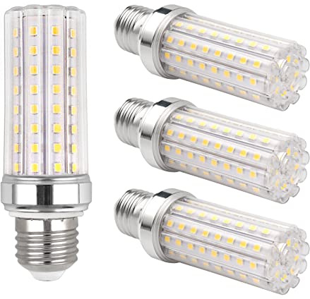 SCNNC E27 Maiskolben LED Glühbirne 15W, 220-240V, Nicht Dimmbar, 2000LM Warmweiß 3000K, Entspricht 120W~150W Glühlampe, E27 LED Mais für Wandlampe, Stehlampe, Kronleuchter, Schreibtischlampe, 4 Stück