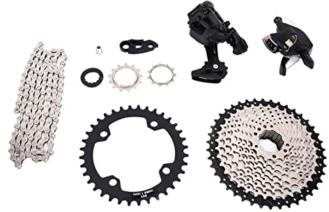 A7 10S Mountainbike 1x10 Speed Group Set, 42T Kassette 36T Disc 10 Speed Chain Tail Hook Kettengliedkopf Zubehör Kit, 1x10 Speed Shifter Umwerfergruppe Fahrräder Und Ersatzteile