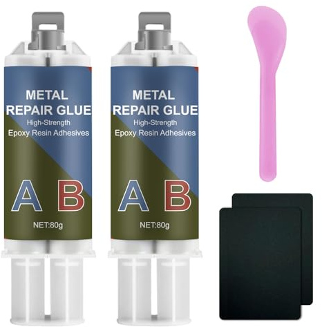 160g Metallkleber, 2 Komponenten Epoxidharz Kleber Extra Stark Metallkleber zur Verklebung von Metall, Edelstahl, Holz, Keramik - Flüssigmetall Schweißkleber zum Reparieren, Gusseisen