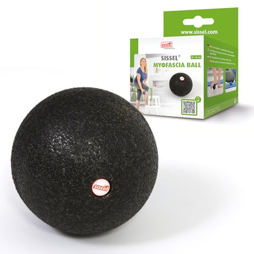 Sissel Myofascia Ball 8 cm Schwarz | Faszienball zur gezielten Massage | Massageball für Füße & Rücken | Triggerball für tiefes Gewebe | Therapieball zur Regeneration | Massagekugel für Triggerpunkte