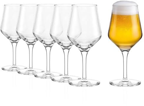 Stölzle Lausitz Craft Beer Glas 6er Set 400 ml – Elegantes Bierglas ideal für handgebrautes Bier – Stilvolle Biergläser aus hochwertigem Kristallglas – Spülmaschinengeeignet & Made in Germany