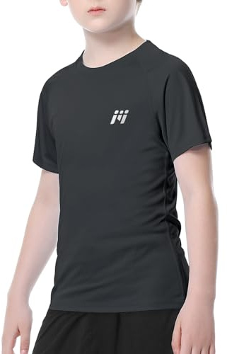 MEETWEE Kinder Jungen UV Shirt Langarm/Kurzarm Schwimmshirt Badeshirt Lang UPF50+ Top Rashguard Rash Vest Schnelltrocknend