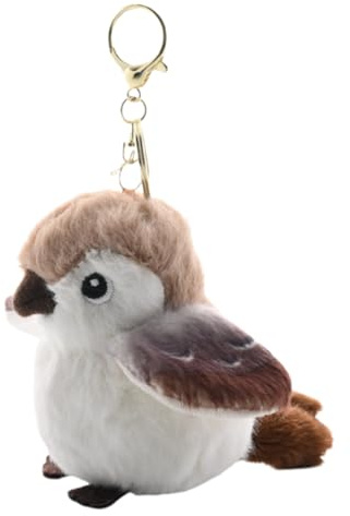 Generisch Vogel Plüsch Schlüsselanhänger, Realistischer Plüsch Spatz Schlüsselanhänger, Gefüllte Vogelspielzeuge Für Schulranzen, Schlüssel, Anhänger