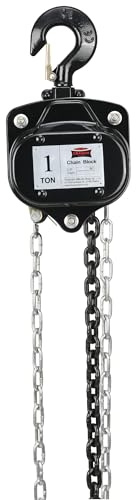 Dragon Winch Flaschenzug Seilzug Kettenzug Hebezug Ratschenzug 1000 kg mit robuste Stahlkette | 3 m Hubhöhe | 1T/1000KG Tragkraft | Handkettenzug 1T/3M