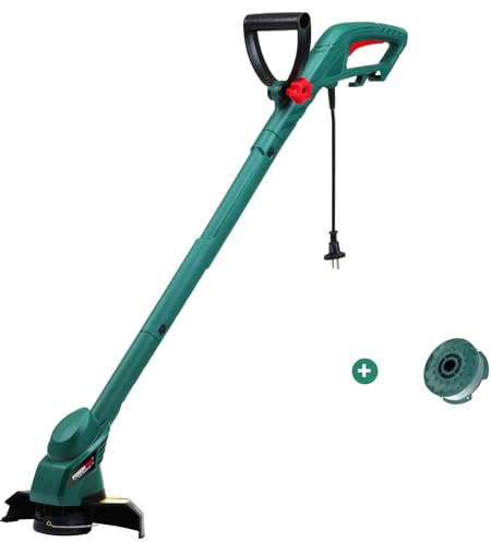 POSENPRO 350 Watt Elektro Rasentrimmer, Elektro-Trimmer mit 230 mm Schnittkreis, Gartentrimmer mit Automatischer Fadenvorschub, 12500R/min Rasentrimmer für Rasen Garten Beschneiden