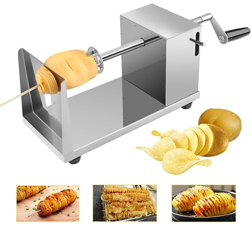 Spiralschneider Kartoffelschneider Kartoffel Twister, Uten Gemüse Schneider aus Edelstahl für Obst, Kartoffeln,Tornado Chips, Gurken oder Karotten