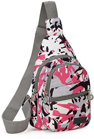 EVANCARY Kleine Schultertasche für Damen und Herren, Sling-Rucksack, Brusttasche, Tagesrucksack, Crossbody-Rucksack für Reisen, Sport, Laufen, Wandern