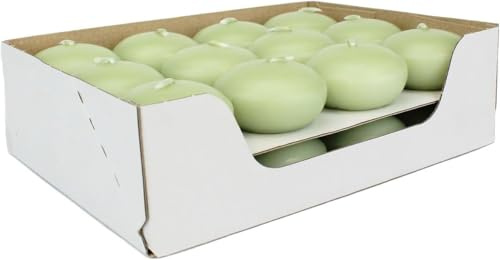 Schwimmkerzen Pastellgrün 24 Stück 45 mm Aloe Vera Durchmesser