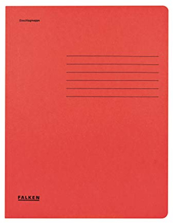 Original Falken 25er Pack Einschlagmappe. Made in Germany. Aus Recycling-Karton mit 3 Innenklappen für DIN A4 rot Juris-Mappe Sammelmappe Dokumentenmappe Aufbewahrungsmappe