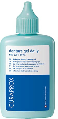 Curaprox BDC 100 Prothesen-Reinigungsgel 60 ml – Für Prothesen & Retainer | Sanfter Reiniger mit natürlichen Inhaltsstoffen | Ohne Abrasivstoffe | Schweiz