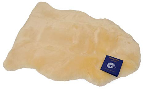 Reissner Lammfelle BABY-MEDLAM-75 medizinisch gegerbtes echtes Merino Lammfell Naturform waschbar Länge 75cm+ Farbe med.