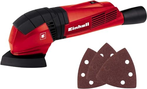 Einhell Deltaschleifer TC-DS 19 | 190 W | 20000 U/min | Extreme Fix Kletthaftung | Staubabsaugadapter | 3x Schleifpapier