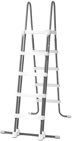 Intex Sicherheitsleiter 28077, Für Pools Von 132 Höhe, Grau