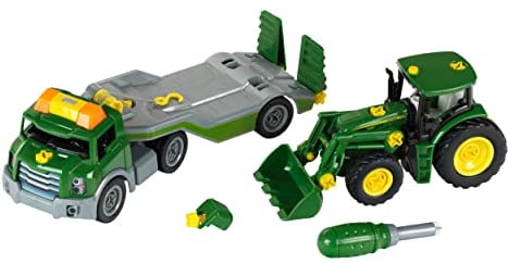 Theo Klein John Deere Transporter mit Traktor Motorik-Spielzeug ab 3 Jahren