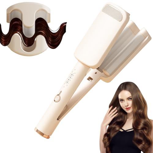 32mm Welleneisen für Haare, Lockenstab Große Locken, Beach Waves Lockenstab, Mermaid Hair Waver, Wellen Lockenstäbe, Einstellbare Temperatur (160°C-220°C), Geburtstagsgeschenke für Mädchen