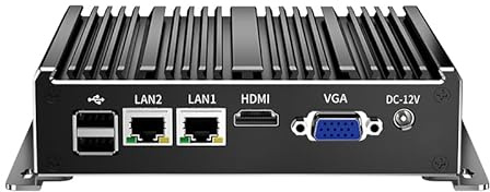 UDPTCP Lüfterloser Mini-PC, Industrie-PC, Mini-Computer Dual Core N2840, 4K HD + VGA, 2Gigabit Ethernet, USB, Mini Desktop PC 2 RS232 COM(Switch to 2 RS485), WiFi/Win10/Linux, 8 GB RAM 128 GB SSD