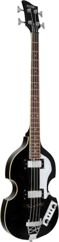 Rocktile VB-1 “Sir Paul” Vintage Beatbass - Violinbass - Bassgitarre - Hollowbody - 2 Humbucker - Schwarz