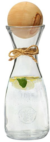 Dekobox Original Zillertaler Wasserkaraffe 1L Rocco inkl. Zirbenkugel XL - Zirbenwasser