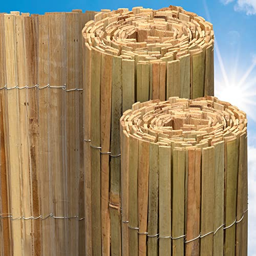 Sol Royal Bambus Sichtschutz 180 hoch – FSC® Balkon Sichtschutz Garten Bambusmatte als Wind- & Blickschutz für Garten Zaun 180x600 cm – Natursichtschutz Witterungsbeständig – B89