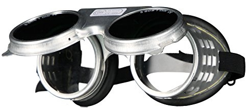 SCAPP Schweißerbrille FLASH, klappbar, für Gläser Ø 50 mm, inkl. Schutzgläser DIN 5, Schraubringbrille, Autogenbrille
