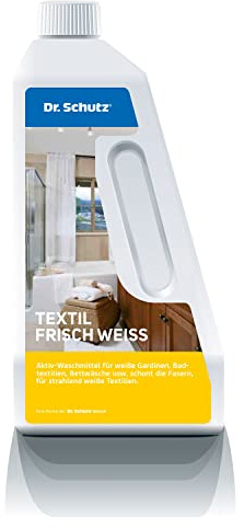 Dr. Schutz Textil Frisch Weiß 750 ml | Waschmittel für weiße Wäsche und Textilien | Wirksam auch bei Fett & Nikotin | Waschmittel flüssig | Waschmittel Gardinen