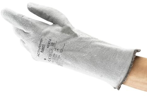 Ansell ActivArmr 42-474, Hitzeschutz Handschuh, Industrielle hitzebeständige Handschuhe, Arbeitshandschuhe mit Filz -Futter und Stulpen, Professionelle Schutz-Handschuhe, 1 Paar, Gr. XL