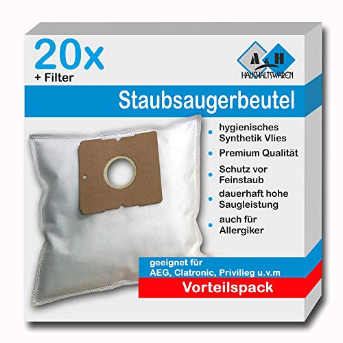 20 Staubsaugerbeutel kompatibel zu SWIRL Y 05/Y 93/Y 101/Y 201 | MENALUX 4000