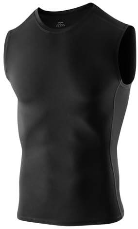 Niksa 1 oder 2 Stück Pack Kompressionsshirt Tank Top Herren, Ärmelloses Tanktop Herren Sport, Dry fitLaufenSportliches Training Funktionsunterwäsche Herren